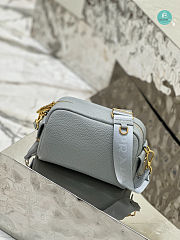 Prada Bag In Textured Leather in Gray 20.5x13x8.5cm - 4