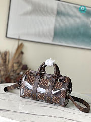 Louis Vuitton Virgil Abloh Clear Monogram Chess Keepall Bandouliere 25x15x11cm - 6