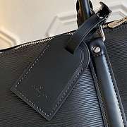 Louis Vuitton Supreme Black Epi Keepall Bandouliere 55 Palladium 30x55x25cm - 4