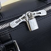Louis Vuitton Supreme Black Epi Keepall Bandouliere 55 Palladium 30x55x25cm - 2