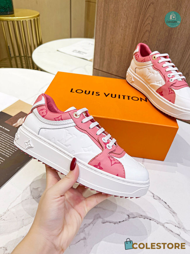 Louis Vuitton Time Out Monogram Pink Sneakers  - 1