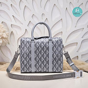Dior Lingot Briefcase Dior Gray CD Diamond Canvas 35x27x6cm - 1