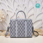 Dior Lingot Briefcase Dior Gray CD Diamond Canvas 35x27x6cm - 5