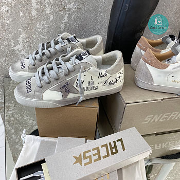 Golden Goose Kids Texas-graffiti Print Sneakers