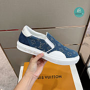 Louis Vuitton Monogram Blue Denim Trocadero Slip-on  - 5