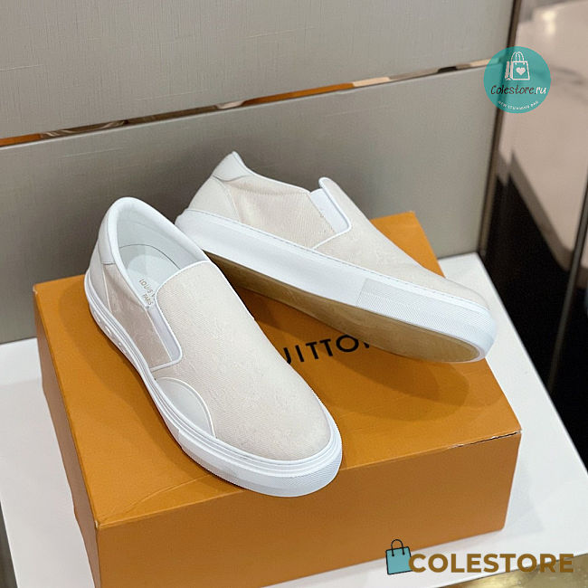 Louis Vuitton Monogram White Trocadero Slip-on - 1