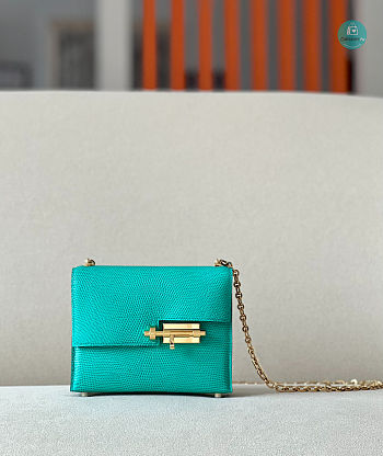 Hermès Verrou Green 17 x 13 x 5cm 