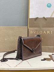 Bvlgari Serpenti Forever Multichain Purple Shoulder Bag 19x13.5x6cm  - 5
