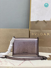 Bvlgari Serpenti Forever Multichain Purple Shoulder Bag 19x13.5x6cm  - 4