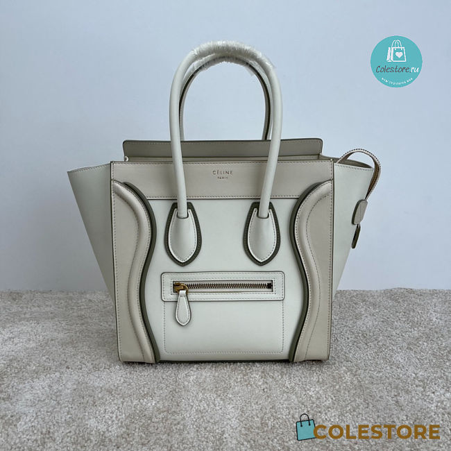 Celine Micro Luggage Handbag In Smooth Calfskin In Grey 27 cm - 1