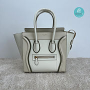 Celine Micro Luggage Handbag In Smooth Calfskin In Grey 27 cm - 1