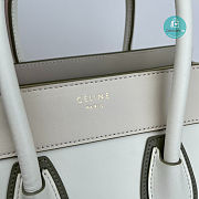 Celine Micro Luggage Handbag In Smooth Calfskin In Grey 27 cm - 3