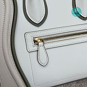 Celine Micro Luggage Handbag In Smooth Calfskin In Grey 27 cm - 5