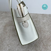 Celine Micro Luggage Handbag In Smooth Calfskin In Grey 27 cm - 6