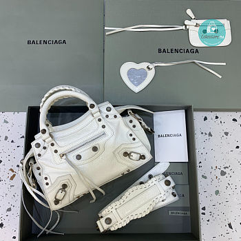 Colestore Balenciaga Neo Cagole City Handbag In White 26x13x18cm