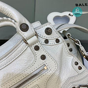 Colestore Balenciaga Neo Cagole City Handbag In White 26x13x18cm - 3