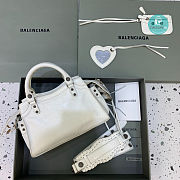 Colestore Balenciaga Neo Cagole City Handbag In White 26x13x18cm - 5