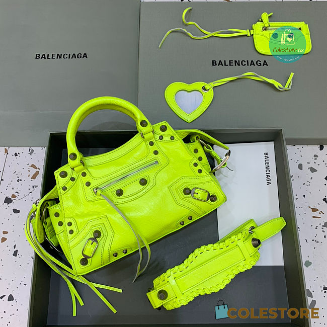 Colestore Balenciaga Neo Cagole City Handbag In Neon 26x13x18cm - 1