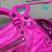 Colestore Balenciaga Neo Cagole City Handbag In Dark Pink 26x13x18cm - 3