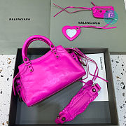 Colestore Balenciaga Neo Cagole City Handbag In Dark Pink 26x13x18cm - 4