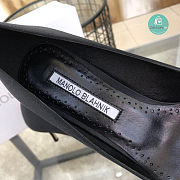 Manolo Blahnik Rhinestone Square Buckle In Black Pump 7cm - 5