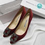 Manolo Blahnik Manolo Blahnik Hangisi Pumps In Red 7cm - 6