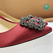 Manolo Blahnik Manolo Blahnik Hangisi Pumps In Red 7cm - 5