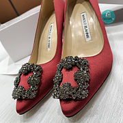 Manolo Blahnik Manolo Blahnik Hangisi Pumps In Red 7cm - 2