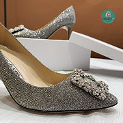 Manolo Blahnik Manolo Blahnik Hangisi Pumps In Grey 7cm - 5