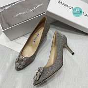 Manolo Blahnik Manolo Blahnik Hangisi Pumps In Grey 7cm - 2