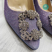 Manolo Blahnik Manolo Blahnik Hangisi Pumps In Purple 7cm - 6