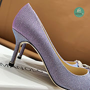 Manolo Blahnik Manolo Blahnik Hangisi Pumps In Purple 7cm - 3