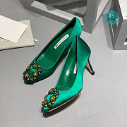 Manolo Blahnik Manolo Blahnik Hangisi Pumps In Green 7cm - 6