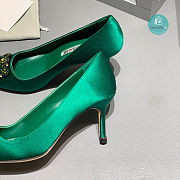 Manolo Blahnik Manolo Blahnik Hangisi Pumps In Green 7cm - 4