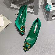 Manolo Blahnik Manolo Blahnik Hangisi Pumps In Green 7cm - 2