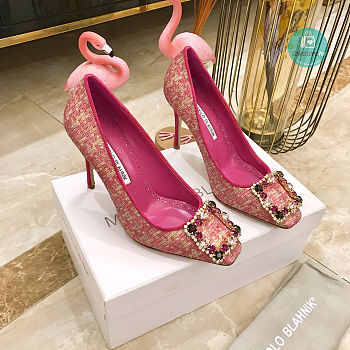 Manolo Blahnik Manolo Blahnik Hangisi Pumps In Pink 9cm