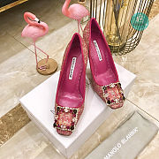 Manolo Blahnik Manolo Blahnik Hangisi Pumps In Pink 9cm - 5