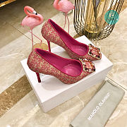 Manolo Blahnik Manolo Blahnik Hangisi Pumps In Pink 9cm - 3