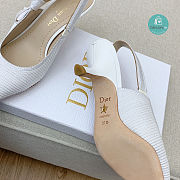 J'ADIOR SLINGBACK PUMP White Cotton Embroidery 6.5cm - 6