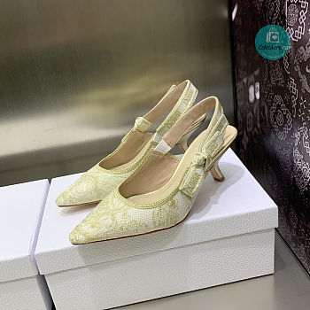J'ADIOR SLINGBACK PUMP Cotton Embroidery 6.5cm