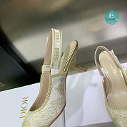 J'ADIOR SLINGBACK PUMP Cotton Embroidery 6.5cm - 3