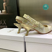 J'ADIOR SLINGBACK PUMP Cotton Embroidery 6.5cm - 4