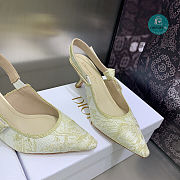 J'ADIOR SLINGBACK PUMP Cotton Embroidery 6.5cm - 6