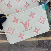 Louis Vuitton Neverfull MM tote bag Crème Beige/Rose Trianon Pink 32x29x17cm  - 2