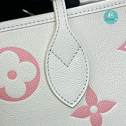 Louis Vuitton Neverfull MM tote bag Crème Beige/Rose Trianon Pink 32x29x17cm  - 5