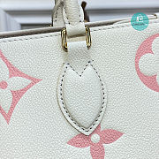 Louis Vuitton OnTheGo MM tote bag Cream Beige/Pink Rose Trianon 34x26x13cm - 2