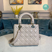 MEDIUM LADY DIOR BAG Powder Pink Cannage Lambskin 24 x 20 x 11 cm - 5