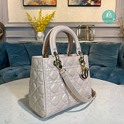 MEDIUM LADY DIOR BAG Powder Pink Cannage Lambskin 24 x 20 x 11 cm - 3