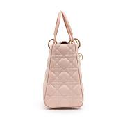 Christian Dior Light Pink Cannage Lambskin Medium Lady Dior Gold Hardware 20x24x12cm - 5