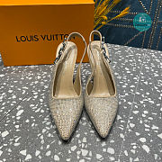 Louis Vuitton Sparkle Slingback Pump Shimmering Crystals In Beige 9.5cm - 6
